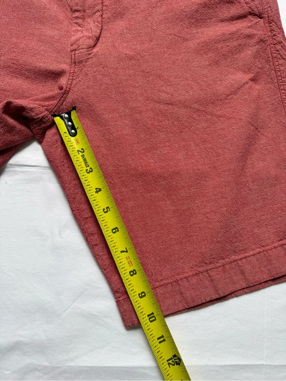 J. Crew Men's Washed Brick Red Flat-Front Cotton Shorts